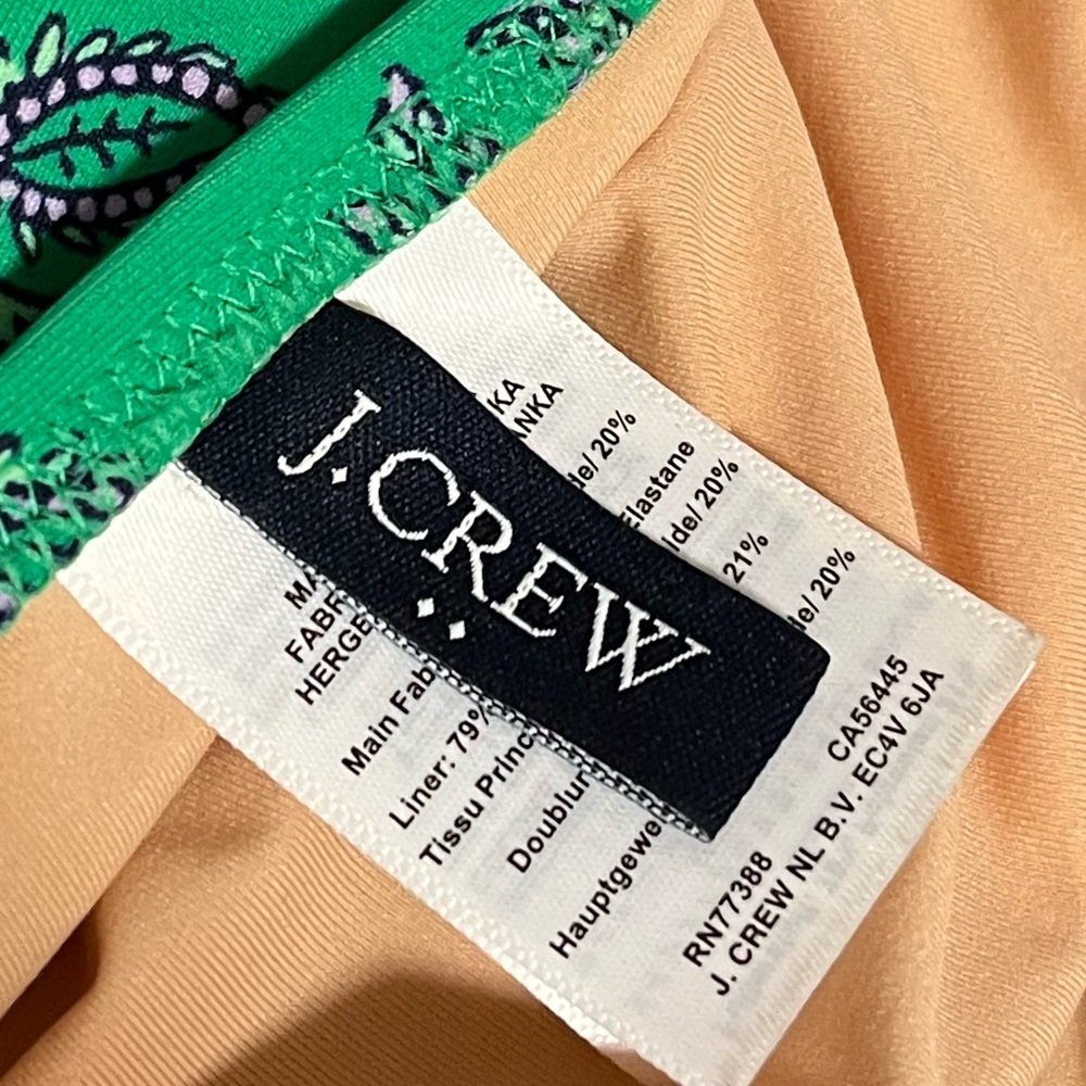 J. Crew Green and Purple Floral Swimsuit - Picture 3 of 8